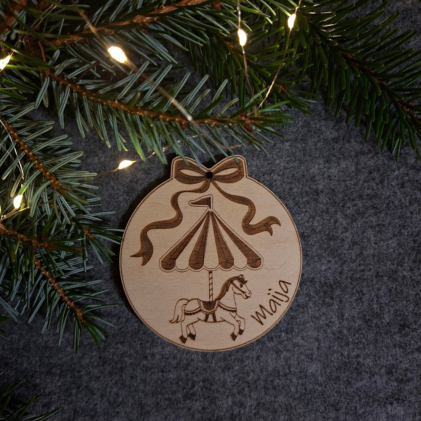 Personalizēts eglīšu rotājums