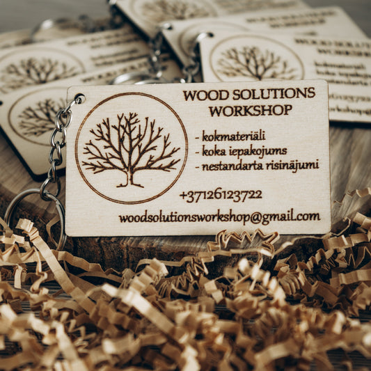 Koka vizītkarte – atslēgu piekariņš